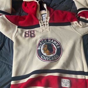 NHL Black Hawks Old Time Hockey Jersey